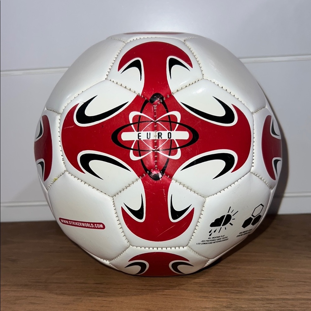 Striker Red and White Soccer Ball for Kids - Size 3 - Picture 5 of 8